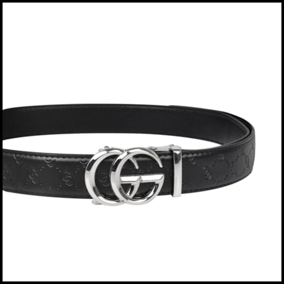 Leather Dress Belt with Automatic Buckle for Business Wear main image 3